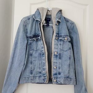 Women's casual hoodie denim jacket